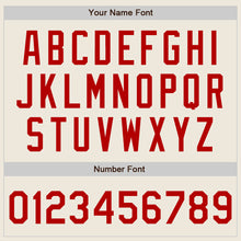 Load image into Gallery viewer, Custom Cream Red Authentic Baseball Jersey