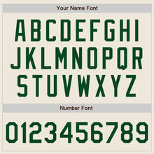 Load image into Gallery viewer, Custom Cream Green Authentic Baseball Jersey