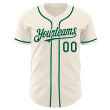 Load image into Gallery viewer, Custom Cream Kelly Green Authentic Baseball Jersey