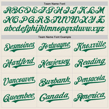 Load image into Gallery viewer, Custom Cream Kelly Green Authentic Baseball Jersey