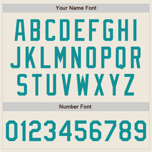 Load image into Gallery viewer, Custom Cream Teal Authentic Baseball Jersey