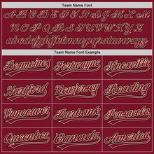 Load image into Gallery viewer, Custom Crimson Cream-Black Authentic Baseball Jersey