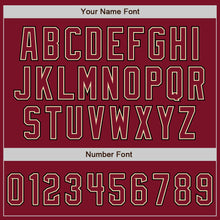 Load image into Gallery viewer, Custom Crimson Cream-Black Authentic Baseball Jersey