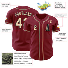 Load image into Gallery viewer, Custom Crimson City Cream-Black Authentic Baseball Jersey