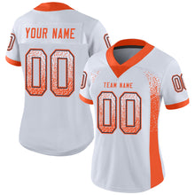 Load image into Gallery viewer, Custom White Orange-Navy Drift Fashion Football Jersey
