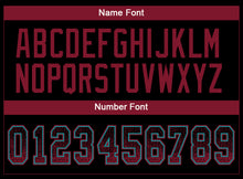 Load image into Gallery viewer, Custom Black Crimson-Teal Drift Fashion Football Jersey