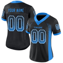 Load image into Gallery viewer, Custom Black Powder Blue-White Drift Fashion Football Jersey