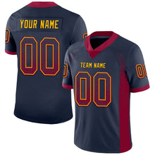 Load image into Gallery viewer, Custom Navy Maroon-Gold Drift Fashion Football Jersey