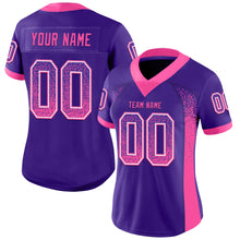 Load image into Gallery viewer, Custom Purple Pink-White Drift Fashion Football Jersey
