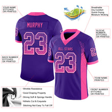 Load image into Gallery viewer, Custom Purple Pink-White Drift Fashion Football Jersey