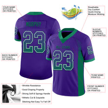 Load image into Gallery viewer, Custom Purple Kelly Green-White Drift Fashion Football Jersey