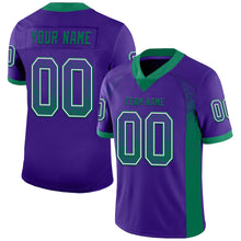 Load image into Gallery viewer, Custom Purple Kelly Green-White Drift Fashion Football Jersey