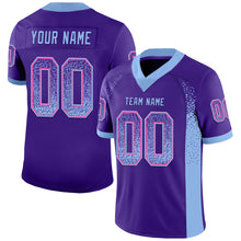 Load image into Gallery viewer, Custom Purple Light Blue-Pink Drift Fashion Football Jersey