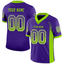 Load image into Gallery viewer, Custom Purple Neon Green-White Drift Fashion Football Jersey