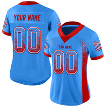 Load image into Gallery viewer, Custom Powder Blue Red-White Drift Fashion Football Jersey