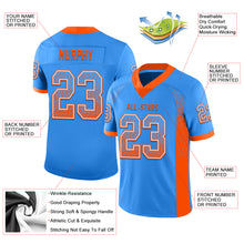 Load image into Gallery viewer, Custom Powder Blue Orange-White Drift Fashion Football Jersey