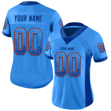 Load image into Gallery viewer, Custom Powder Blue Royal-Orange Drift Fashion Football Jersey