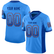 Load image into Gallery viewer, Custom Powder Blue Royal-Orange Drift Fashion Football Jersey