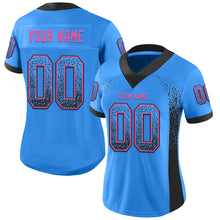 Load image into Gallery viewer, Custom Powder Blue Black-Pink Drift Fashion Football Jersey