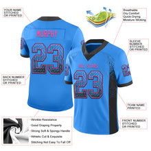 Load image into Gallery viewer, Custom Powder Blue Black-Pink Drift Fashion Football Jersey