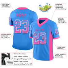 Load image into Gallery viewer, Custom Powder Blue Pink-White Drift Fashion Football Jersey