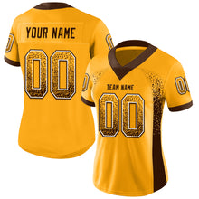 Load image into Gallery viewer, Custom Gold Brown-White Drift Fashion Football Jersey