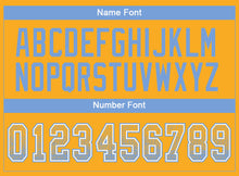 Load image into Gallery viewer, Custom Gold Powder Blue-White Drift Fashion Football Jersey