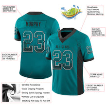Load image into Gallery viewer, Custom Teal Black-White Drift Fashion Football Jersey