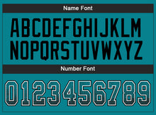 Load image into Gallery viewer, Custom Teal Black-White Drift Fashion Football Jersey