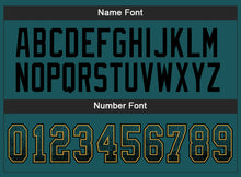 Load image into Gallery viewer, Custom Midnight Green Black-Old Gold Drift Fashion Football Jersey
