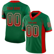 Load image into Gallery viewer, Custom Kelly Green Red-White Drift Fashion Football Jersey