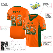 Load image into Gallery viewer, Custom Orange Green-White Drift Fashion Football Jersey