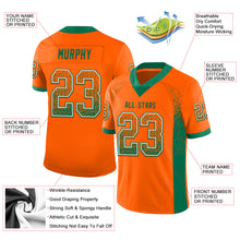 Load image into Gallery viewer, Custom Orange Kelly Green-White Drift Fashion Football Jersey