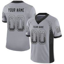Load image into Gallery viewer, Custom Gray Black-White Drift Fashion Football Jersey
