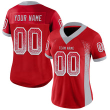 Load image into Gallery viewer, Custom Red Gray-White Drift Fashion Football Jersey