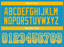 Load image into Gallery viewer, Custom Panther Blue Gold-White Drift Fashion Football Jersey