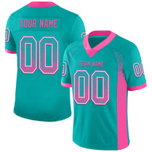 Load image into Gallery viewer, Custom Aqua Pink-White Drift Fashion Football Jersey