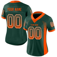 Load image into Gallery viewer, Custom Green Orange-White Drift Fashion Football Jersey