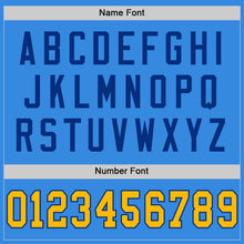 Load image into Gallery viewer, Custom Powder Blue Gold-Royal Mesh Authentic Throwback Football Jersey