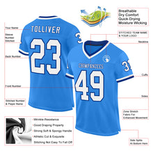 Load image into Gallery viewer, Custom Powder Blue White-Royal Mesh Authentic Throwback Football Jersey