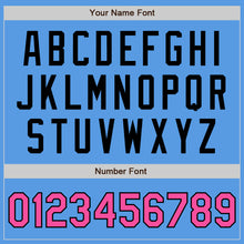 Load image into Gallery viewer, Custom Electric Blue Pink-Black Authentic Baseball Jersey