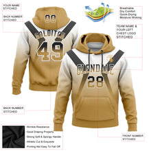 Load image into Gallery viewer, Custom Stitched White Black-Old Gold Fade Fashion Arrow Sports Pullover Sweatshirt Hoodie