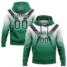 Load image into Gallery viewer, Custom Stitched White Black-Kelly Green Fade Fashion Arrow Sports Pullover Sweatshirt Hoodie