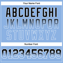 Load image into Gallery viewer, Custom Stitched White Black-Light Blue Fade Fashion Line Sports Pullover Sweatshirt Hoodie