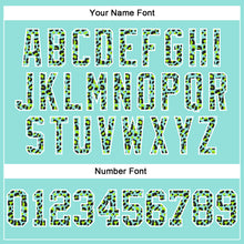 Load image into Gallery viewer, Custom Stitched Ice Blue Black-White Fade Fashion Leopard Print Sports Pullover Sweatshirt Hoodie