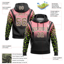 Load image into Gallery viewer, Custom Stitched Medium Pink Black-White Fade Fashion Leopard Print Sports Pullover Sweatshirt Hoodie