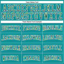 Load image into Gallery viewer, Custom Stitched Teal Navy-White Fade Fashion Leopard Print Sports Pullover Sweatshirt Hoodie