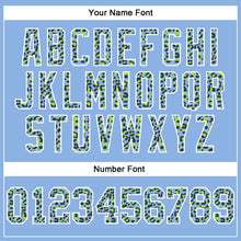 Load image into Gallery viewer, Custom Stitched Light Blue Navy-White Fade Fashion Leopard Print Sports Pullover Sweatshirt Hoodie