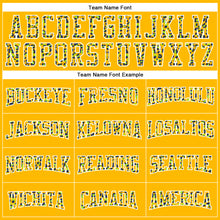 Load image into Gallery viewer, Custom Stitched Gold Navy-White Fade Fashion Leopard Print Sports Pullover Sweatshirt Hoodie