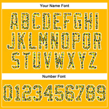 Load image into Gallery viewer, Custom Stitched Gold Navy-White Fade Fashion Leopard Print Sports Pullover Sweatshirt Hoodie